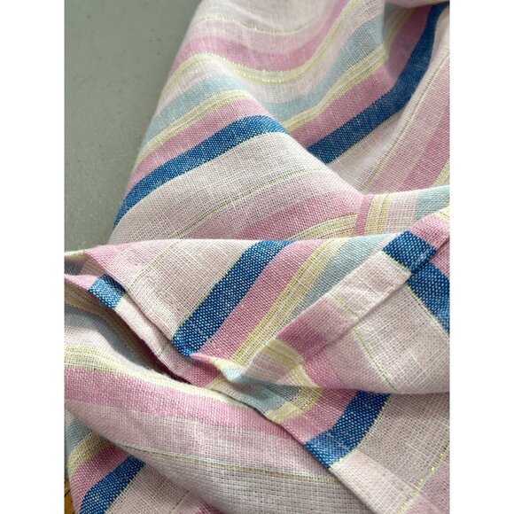Jones and Co Jones New York Striped Linen Blend Tunic Size L Pink Blue Lagenlook - Picture 7 of 10